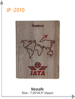 Cuaderno diario de madera de tapa dura A5 al por mayor logotipo personalizado encuadernación térmica perfecta planificador de negocios con páginas forradas