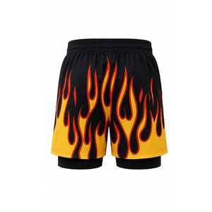 Shorts pour homme en tissu Oxford noir, style streetwear, 100% coton, séchage rapide, respirant, anti-plis, écologique, avec cordon de serrage à la taille - Product Image 3