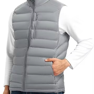 Venta Directa de Fábrica, Chaleco Acolchado con Cierre y Cuello en V, Personalizable, Transpirable, de Alta Calidad, para Hombre, Invierno, Casual - Product Image 1