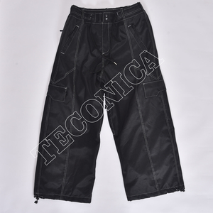Pantalon de ski et de snowboard unisexe personnalisé OEM, respirant, imperméable 10 000 mm, doublure polaire isolante, fermeture à cordon - Product Image 1