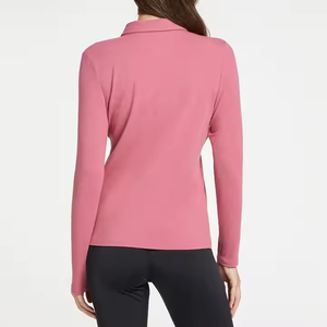 Camiseta Polo transpirable personalizada para mujer, camiseta Polo de Golf de tela de algodón de alta calidad de verano para mujer, tarifa al por mayor OEM - Product Image 4