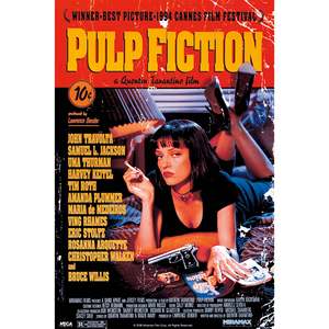 Modern Style Pulp Fiction <b>Poster</b> Set of 2 Main <b>Poster</b> & Guns Paper Wall Decor - Product Image 2