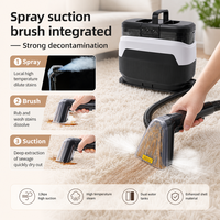 Nettoyeur vapeur vertical électrique sans sac pour tapis, détachant vapeur 100°C et eau chaude 60°C, pour usage domestique multi-surfaces, nettoyage de la saleté, de la graisse et des acariens