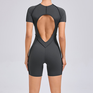 Body corto Ropa de gimnasio para mujer Ropa deportiva Monos de fitness Sin espalda Scrunch Booty Traje de yoga Conjunto deportivo Traje - Product Image 2