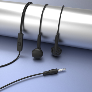 Écouteurs filaires de haute qualité, confortables, design intra-auriculaire, noir EP-261, prise auriculaire avec microphone - Product Image 2