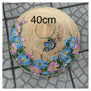 Sombrero Cónico de Hoja de Palma con Marco de Bambú Natural para Sombra al Aire Libre, Jardinería y Regalos de Recuerdo, Origen Vietnam, 'non la Vietnam' - Product Image 6