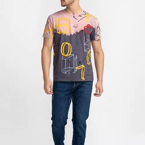 เสื้อยืดแขนสั้นสไตล์วินเทจของผู้ชายกำหนดเองได้เสื้อผ้าแนวสตรีทน้ำหนักเบา250 GSM น้ำหนักเบาระบายอากาศได้ดีไซส์ใหญ่พิเศษ - Product Image 5