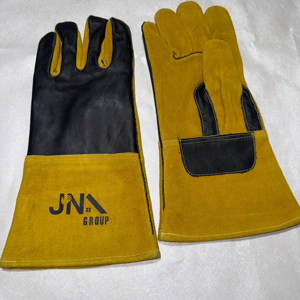 ถุงมือเชื่อมอาร์กอนหนังแพะสีขาวแบบพรีเมี่ยมความคล่องแคล่วสูง - Product Image 1