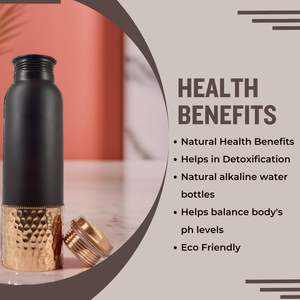 Botella de Agua de Cobre Grabada con Vaso a Juego, Juego de Regalo de Botella de Cobre Grabada a Mano, Cobre Puro Grabado Tradicional - Product Image 2