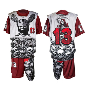 Uniforme de lacrosse personnalisé, maillots et shorts entièrement sublimés, tissu respirant léger et performant, résistant à l'eau - Product Image 1