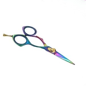 Ciseaux de barbier professionnel Razor Edge Multi avec vis réglable en or Ciseaux de barbier avec repose-doigt 6" - Product Image 4