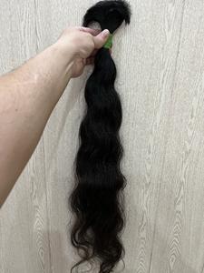 Nueva llegada máquina trama cabello humano Remy paquetes a granel tamaño personalizado embalaje directamente de los exportadores indios - Product Image 4