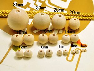 Perles en bois de 20 mm de diamètre, forme et couleur personnalisées, perles en bois façonnées et de taille personnalisée, produit artisanal indien - Product Image 3