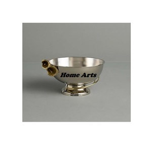 Hammered Stainless Steel Chocolate Bowl With Stand Exclusive Quality Hotelware <b>Dessert</b> Bowl With Stand - Product Image 3