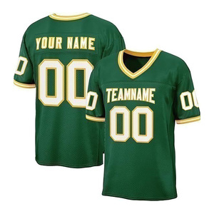 Maillot de football américain à style unique, best-seller, 100% polyester, respirant, à séchage rapide, manches courtes, respirant, en caoutchouc - Product Image 1