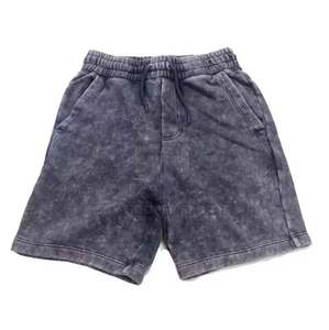 <b>Men's</b> Casual Acid Wash <b>Shorts</b> Pockets 100% Cotton Drawstring Elastic Waist Summer Sweat <b>Shorts</b> Solid Pattern Embroidered - Product Image 1