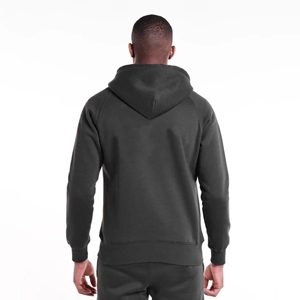 Sweats à capuche de gymnastique écologiques respirants de meilleure qualité, coupe ample, vente en gros de sweats à capuche à fermeture éclair en molleton 100% coton brodés avec logo personnalisé - Product Image 4