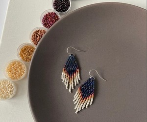 ต่างหูขอบลูกปัดสไตล์โบโฮพื้นเมืองต่างหูลูกปัดขนนกขนนก - Product Image 1