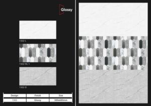Carreaux muraux en céramique 300x600mm pour salle de bain et cuisine, finition brillante, mate, effet sucre, design intérieur luxueux. - Product Image 3
