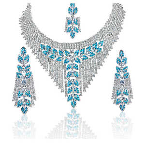 Mithya Fine Jewelry <b>Set</b> Silver Plated with Gold Freshwater <b>Pearl</b> and Zircon Featuring Maang Tikka for Parties - Product Image 1