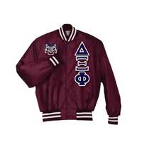 Veste d'hiver réversible en toile vintage personnalisable, imperméable, pour hommes, lettres grecques pour Delta Chi Zeta Sigma Omega Lambda Theta