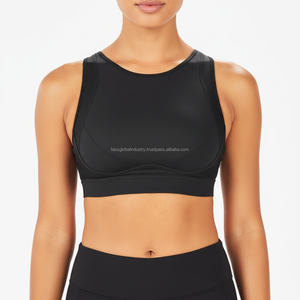 Soutien-gorge de sport en nylon et élasthanne de qualité supérieure, dos nageur, hautement élastique, débardeur de fitness, service OEM, vêtements de sport respirants, fabricant de soutiens-gorge de yoga - Product Image 1