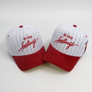 Casquettes de baseball personnalisées en gros BSCI à deux tons avec des rayures, logo brodé personnalisé, chapeaux rayés, fabricant de chapeaux VN, casquettes de sport - Product Image 6