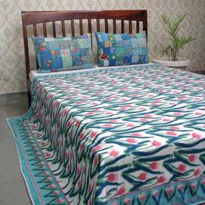 Nouvelle tendance indienne main bloc imprimé coton Dohar reine taille reine couette trésors traditionnels du Rajasthan au prix le plus bas - Product Image 4