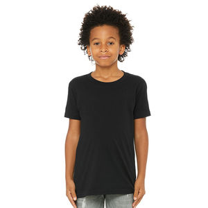 Logo personnalisé T-shirts de course à la mode pour enfants 100% jersey de coton à manches courtes vêtements de fitness conception teint en plaine - Product Image 4