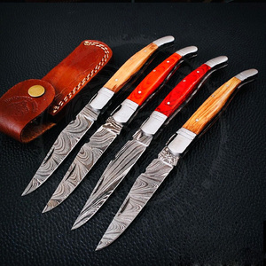 Couteau à steak pliant multifonction Laguiole français, couteau de poche d'extérieur, support personnalisé ODM/OEM - Product Image 1