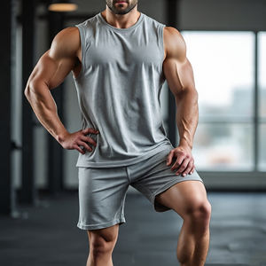 Muscle sin mangas lavado Boxy camisetas hombres personalizado corte hombro chalecos camiseta sin mangas Boxy chaleco niños - Product Image 4