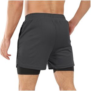 Pantalones cortos deportivos de verano de alta calidad para hombre, nuevos pantalones cortos de baloncesto de moda informal de malla transpirable de secado rápido, patrón sólido - Product Image 3