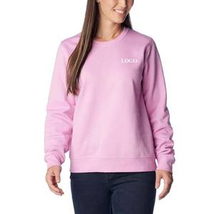 Sudaderas extragrandes de lana para mujer al por mayor, sudaderas con capucha con estampado de letras teñidas lisas, sudaderas de cuello redondo de talla grande para Otoño e Invierno - Product Image 1