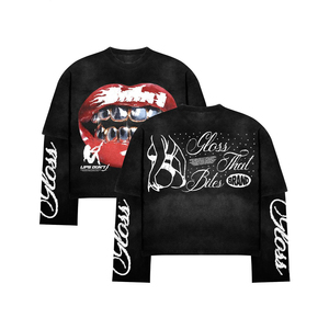 Nouveau design 2026 – Sweat à capuche unisexe de luxe brodé, 100 % coton, avec fermeture éclair, effet délavé acide, qualité supérieure - Product Image 5