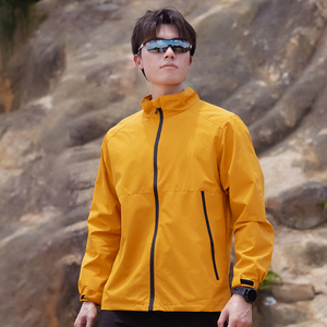 Veste d'extérieur pour homme, col montant, fermeture éclair, veste de sport, veste coupe-vent noire pour homme, logo personnalisé - Product Image 3