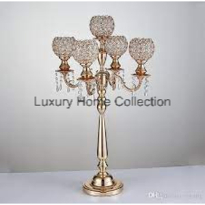 Gotas de metal y soporte votivo de vidrio Candelabro Color negro completo Recubierto de polvo Mesa Centro de mesa hecho a mano Suministros DE LA India - Product Image 5