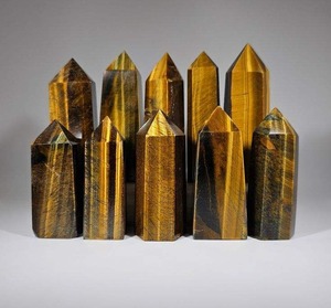 หินตาเสือธรรมชาติขายดีที่สุด ขนาด 0-2 นิ้ว หินทรงหอคอยขัดเงา สีสวยงาม น้ำหนัก 10 กรัม หินหลวมสำหรับทำเครื่องประดับ มีจำหน่าย - Product Image 3