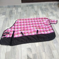 Couverture imperméable miniature pour cheval, rose, en tissu Oxford, double fermeture poitrine, 2 sangles de fixation, toutes saisons, usage extérieur, Inde Kanpur