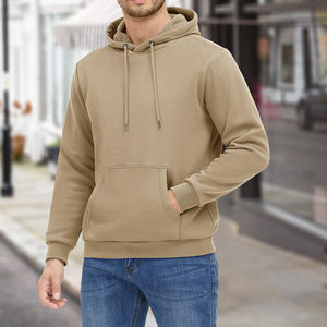 Sweats à capuche pour hommes de couleur unie à manches longues avec impression de logo personnalisé matériau de haute qualité idéal pour le streetwear Élégant - Product Image 6