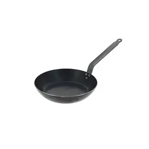 Custom Logo Non-Stick Pre-Seasoned Carbon Steel Fry Pan for Cooking Needs