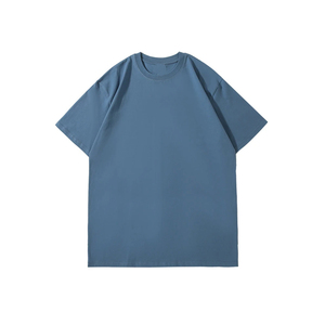 เสื้อยืดผู้ชายผ้าฝ้าย 100% ขายส่ง แบบเรียบ ไหล่ตก ทรงโอเวอร์ไซส์ ผ้าถัก ไม่ยับ ระบายอากาศได้ดี - Product Image 4