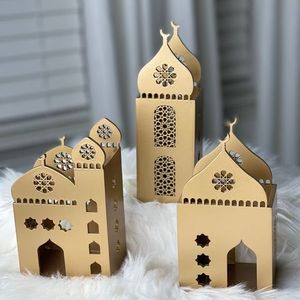 Golden City Skyline Bougeoir Moderne Ramadan Décor Islamique Table Ornement Eid Mubarak Musulman Décoration de La Maison Cadeau - Product Image 2