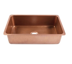 Décor de cuisine moderne de luxe fait à la main Antique ferme cuivre bassin nouveau métal martelé Design pour évier de cuisine - Product Image 1
