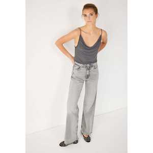 Top Casual de Mujer con Bordado de Piedras, Cuello Tipo Capucha, Tejido de Viscosa, Moda de Verano, Corte Holgado, Media Manga, Logotipo Frontal, para Oficina - Product Image 4