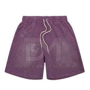Meilleure vente de shorts en coton délavé à l'acide pour hommes vêtements d'entraînement taille moyenne de haute qualité Offre Spéciale à vendre - Product Image 1