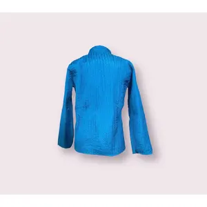 Chaqueta Corta Acolchada Reversible Hecha a Mano 100% Algodón, Ligera, Talla XL para Primavera - Product Image 3