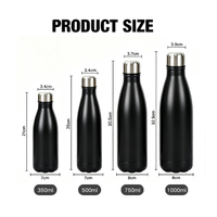 Bouteille d'eau thermique de 500 ml en acier inoxydable, gourde isotherme avec bouchon à vis pour les voyages en plein air et l'usage quotidien