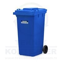 Poubelle à induction de 120 L, écologique, avec couvercle, en plastique, pour l'extérieur, pour le recyclage