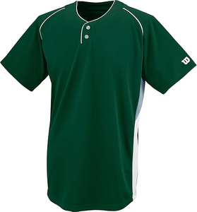 Camisa de softball/béisbol Jersey de 2 botones con malla de barra doble Poliéster transpirable Bordado Patrón sólido Tallas grandes - Product Image 1