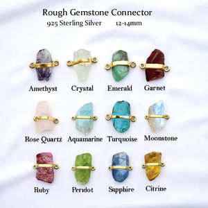 Améthyste brute connecteur de pierres précieuses bijoux bricolage collier de pierre de naissance brut 12-14 MM connecteur de pierres précieuses en gros - Product Image 3